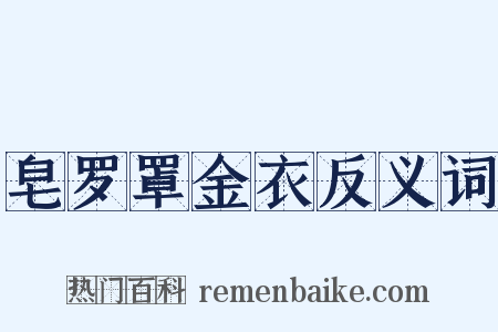 皂罗罩金衣反义词是什么意思的图片